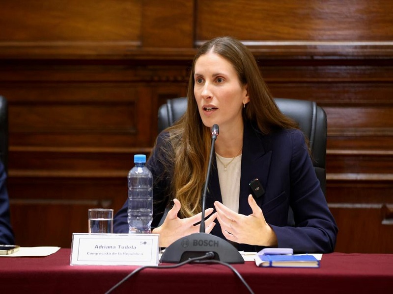 Adriana Tudela presenta proyecto de ley para acabar con las obras públicas paralizadas