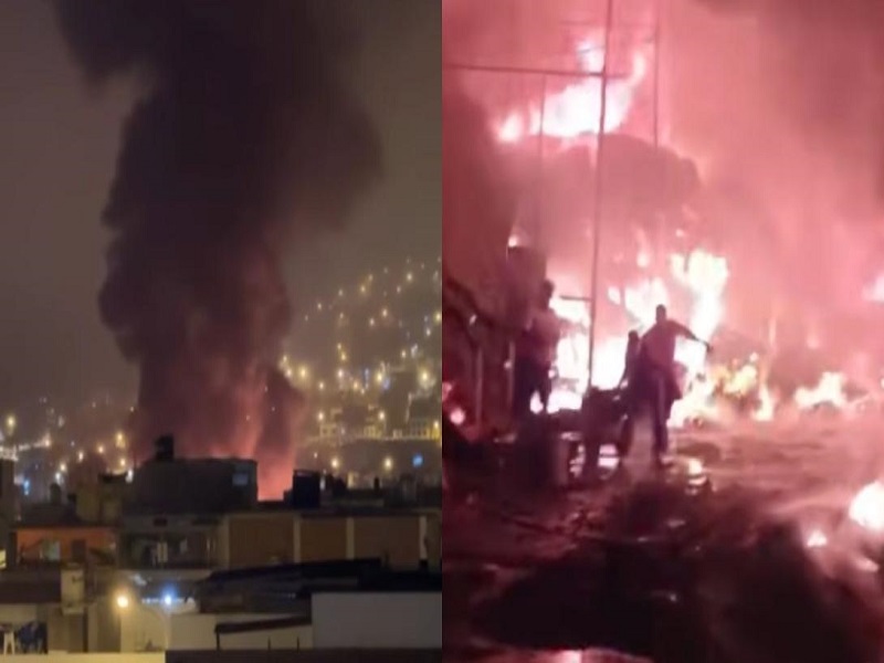 Extorsionadores queman local de reciclaje en Chorrillos por no pagar cupo de S/200,000